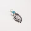 Blue Cat's Eye Gemstone 925 Solid Silver Jewelry Handmade Leaf Pendant For Her PP-36-43