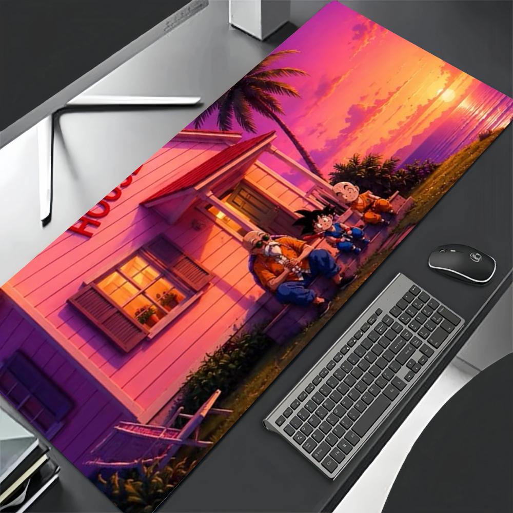 Mouse pad PU leather Dragon Ball Son Goku Printed Gaming Mat Printed Mouse Pad Printed Desk Mat Console Gaming Mat 90x45cm