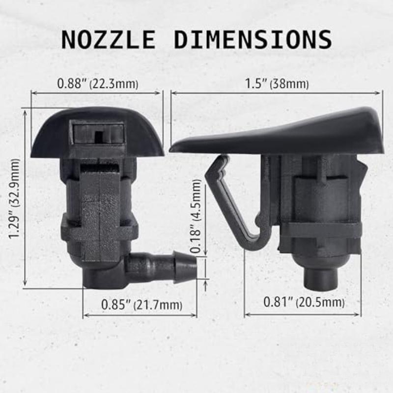 2pcs Car Front Windshield Washer Nozzle for CADILLAC CTS SRX OEM No. 15778747 Front Windshield Wiper Spray Nozzles
