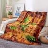 Cozy Flannel Throw Blanket with Creative Design for Sofa or Bed Perfect for Home Textiles