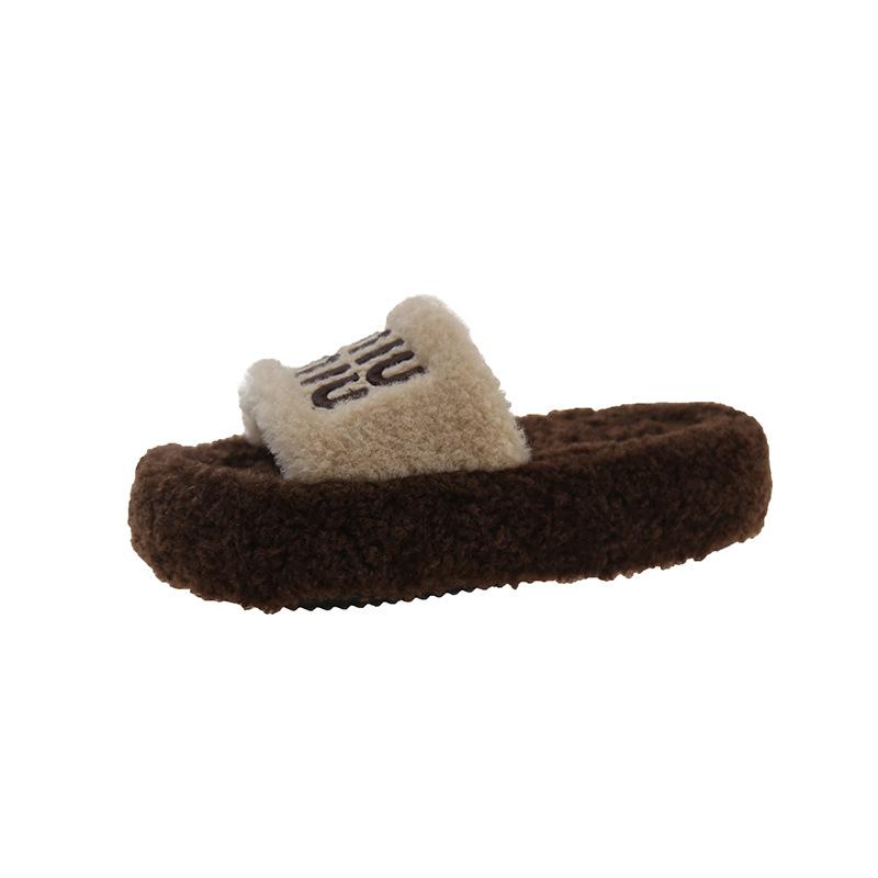 Englische Internet-Berühmtheit Hausschuhe Damenbekleidung 2025 Herbst neu super angesagt vielseitig retro bequem ausländische Haar-Schleppe