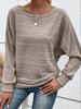 2025 Women's Casual Ribbed Batwing Sleeve Pullover Sweater
