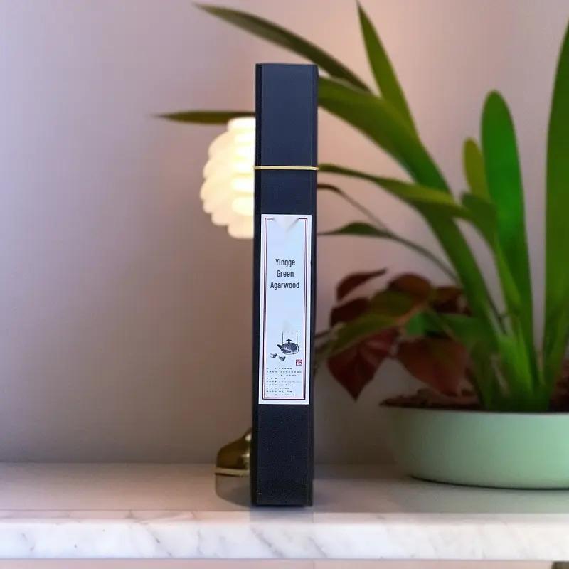 Yingge Green Agarwood Incense Sticks with Pomelo Leaf Aroma - 30g Bamboo Diffuser Essential Oil for Home Use