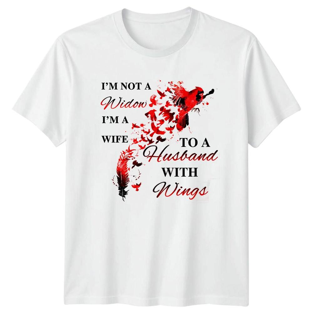 Wife To A Husband With Wings Cardinal Memorial TShirt BereaveUnisext S