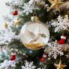 8Cm Transparent Acrylic Ball Cardinal/Hummingbird Pattern Creative Tree Decoration Hanging Pendant For Home