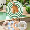 Swim Buoyancy Aid Vintage Striped Swimming Ring PVC Thickened Inflatable Leakproof Men Women Float Tube for Pool Beach Party