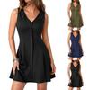 Women's Color Sleeveless Slim Fit Fashionable Long Dress