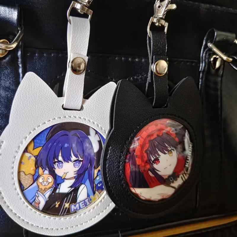 Transparent Card Holder Cute Badge Storage Cover Photocard Holder Protection Idol Card Storage Bag Pendant Student Stationery