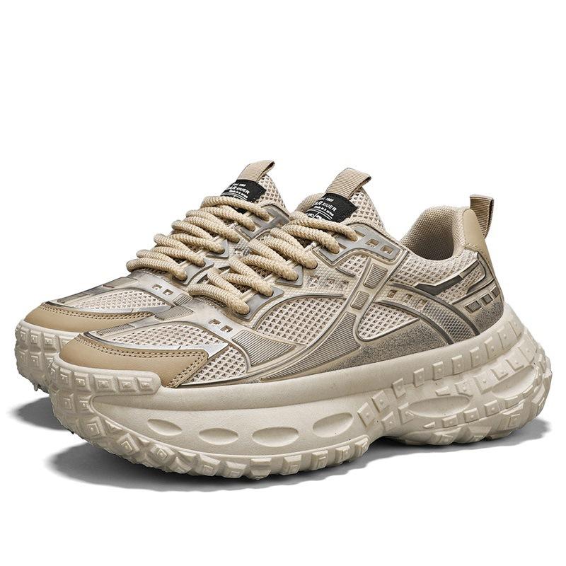 New Mesh Breathable Outdoor Casual Sports Shoes Men's Heightening Tire Sole Thick-soled Dad Shoes Men's