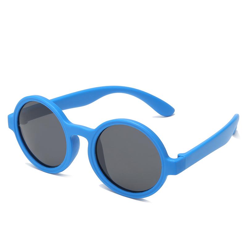 Nye Søte Runde Innfatning Barnesolbriller Babysikre Myke UV-bestandige Solbriller Trend Briller for Gutter og Jenter