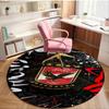 1PC round rug Ahly Football club Printed Round Area Rug ,Rug For Home Office, Round Chair Rug, Decorative Carpet Fan gifts Christmas gift