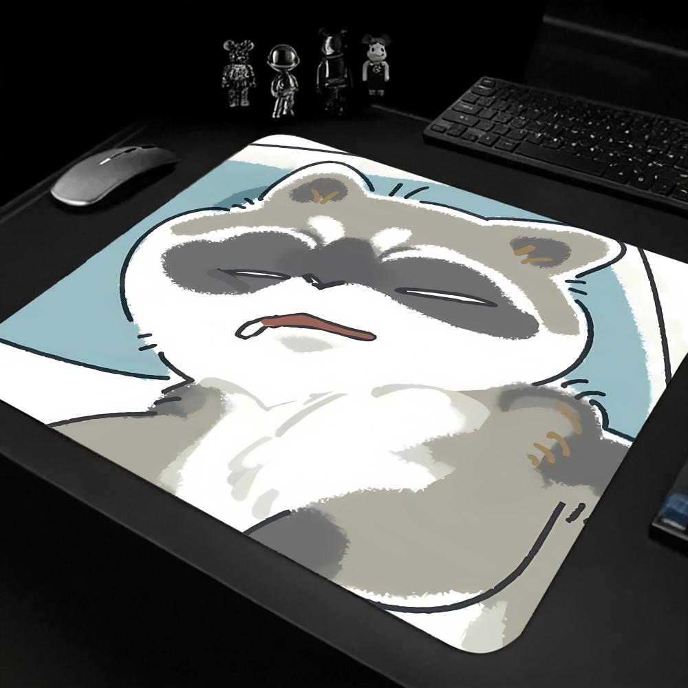 1PC XS Raccoon Mouse Pad Small Gamer Desk Mat Square Gaming Office Accessories Mousepad PC Rubber Keyboard Table Mats 500x500mm