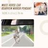 2D Acrylic Christmas Pendant Flat White Horse Car Pendant Pendant Chain Key Hanging Ornaments N5D7