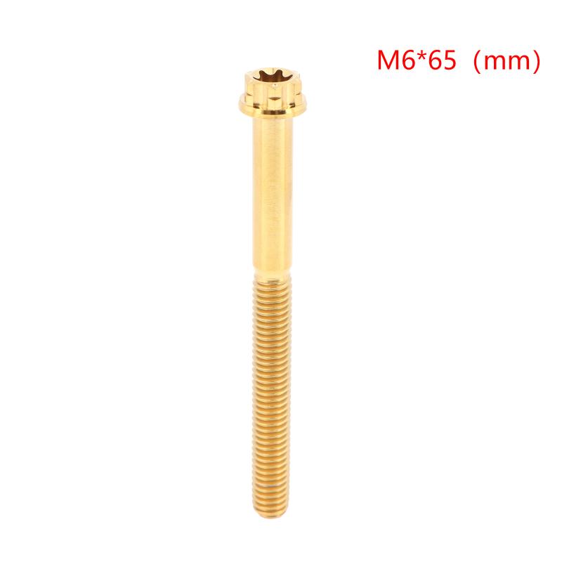 Versatile M6 Titanium Flanged Hexagon Head Bolts Suited for Bike Moto Car Projects
