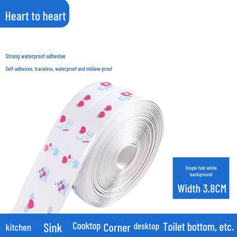 

Водостойкие и устойчивые к плесени самоклеящиеся наклейки для швов на кухнях и в ванных комнатах. 3.2m Roll with Transparent Packaging