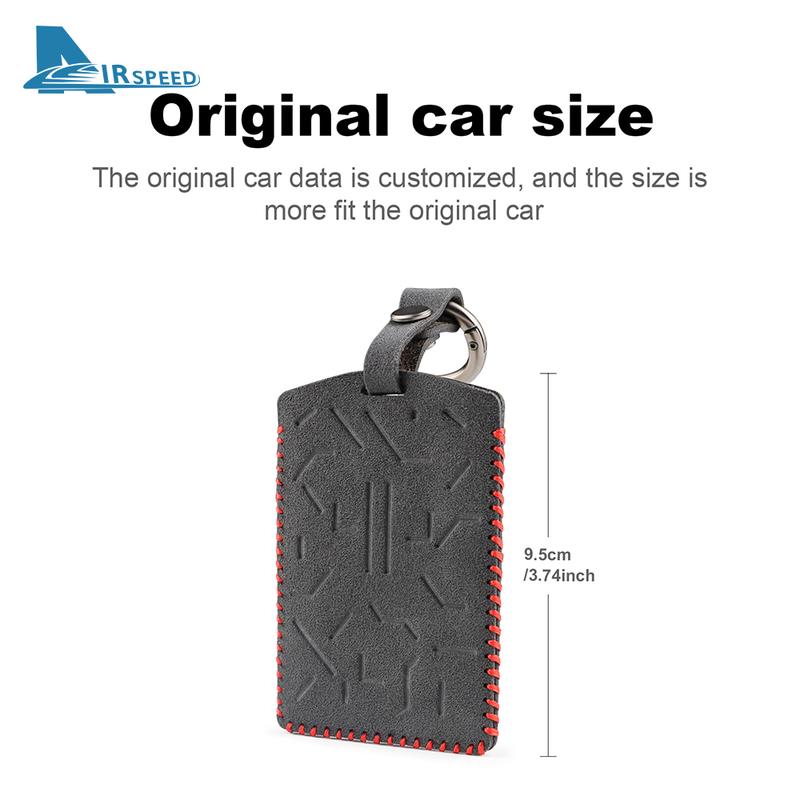 For Tesla Model 3 Highland 2024 Model Y Model X Model S Italian Top Suede Remote Key Case Cover Shell Card Bag Car Accessories