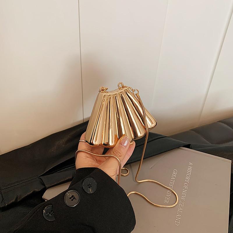 

Винтажная Шикарная Гламурная Сумка-Цепочка На 2024 Стильное Модное Заявление Дизайн Ракушки золотой