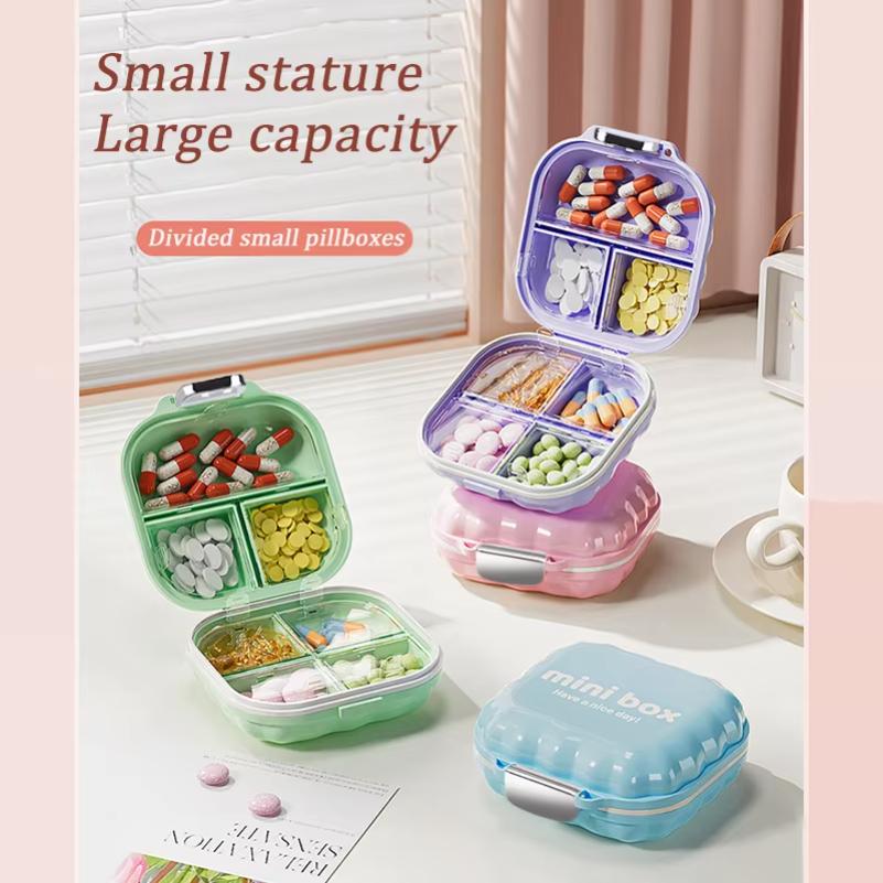 Mini medicine box for three meals a day, portable medicine dispenser for seven days a week, sealed waterproof portable case