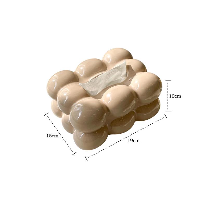 High-end Napkin Paper Box Egg Shaped Ceramic Tissue Box Ornaments Home room Table Drawer Paper Box Tea Room Desk Paper Towel Box