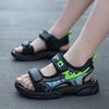 Boys sandals 2025 summer new middle and older children open-toed soft sole lightweight Velcro air cushion casual beach shoes tide