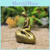 Mermaid Resin Sculpture With Copper Finish For Home Decor And Giftgiving