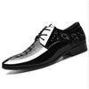 Leather Shoes Men Luxury Business Oxford  Breathable Patent Leather Formal Shoes Plus Size Man Office Wedding Flats Male Black