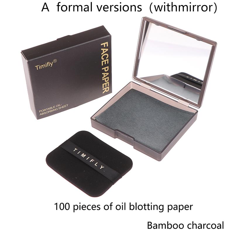 Oil Blotting Sheets With Makeup Puff 100Pcs Matting Face Wipes Oil Control Paper Oil-Absorbing Cleaning Makeup Tools Skin Care