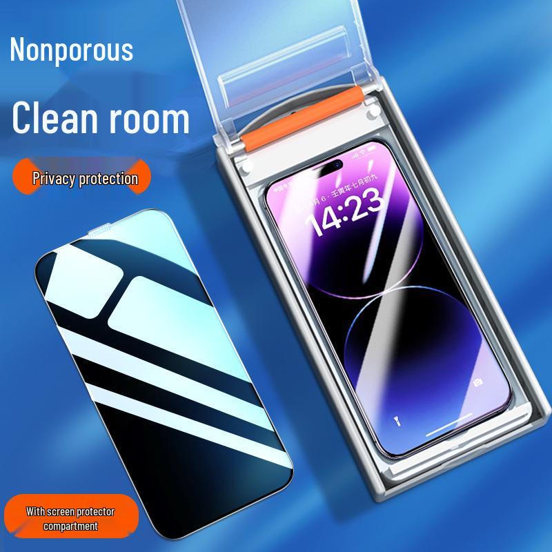 iPhone 17 Pro Max Tempered Film with Dust-Free Chamber Application for iPhone 13/14/15 Pro