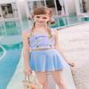Shuizhuyuanyuan 2026 Conservative Two-Piece Slimming Swimsuit for Girls and Toddlers - Sporty Skirt Baby Swimwear