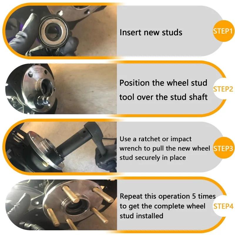 22800 Wheel Stud Installer Replace Most All Automotive and Light-Duty Truck Wheel Studs Tire Stud Tool Compatible AutomotiveTool