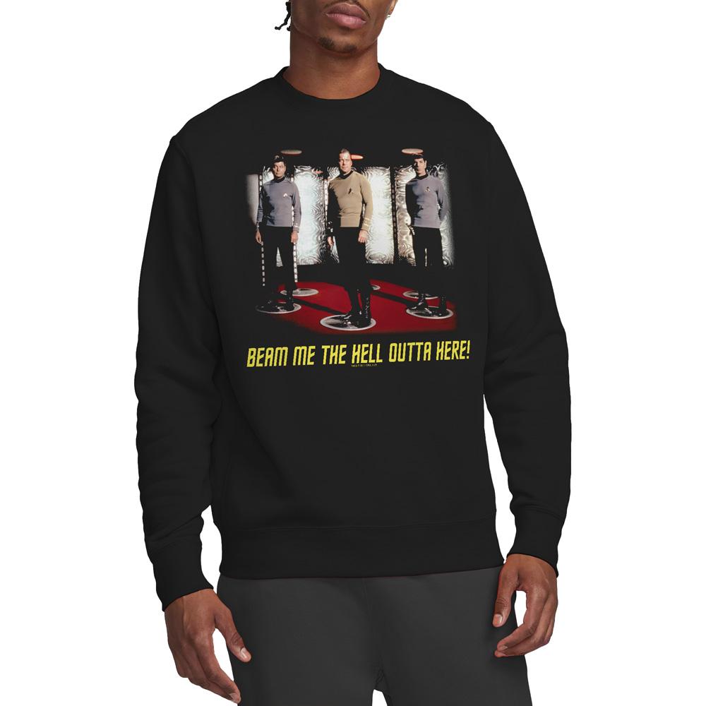 STAR TREK Unisex Adult Beam Me Out Sweatshirt