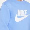 Nike Sportswear Club Fleece Logo Print Ribbed Crew Neck Sweatshirt For Kids Kids Tops Sky-Blue FD2992-450