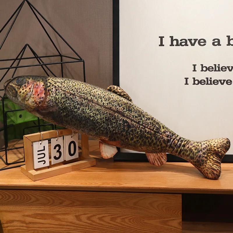 Simulation Funny Fish Plush Toys Giant Stuffed Soft Animal Carp Plush Pillow Creative Sleep Cushion for Kids Girls Xmas Gift