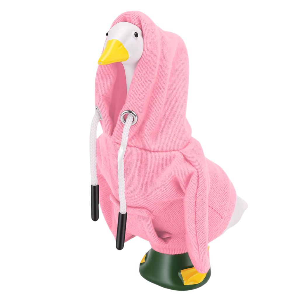 7 Inch Desk Goose Outfits Funny Mini Porch Goose Costume Decor Desk Geese Statue for Countertops Bookshelves Office