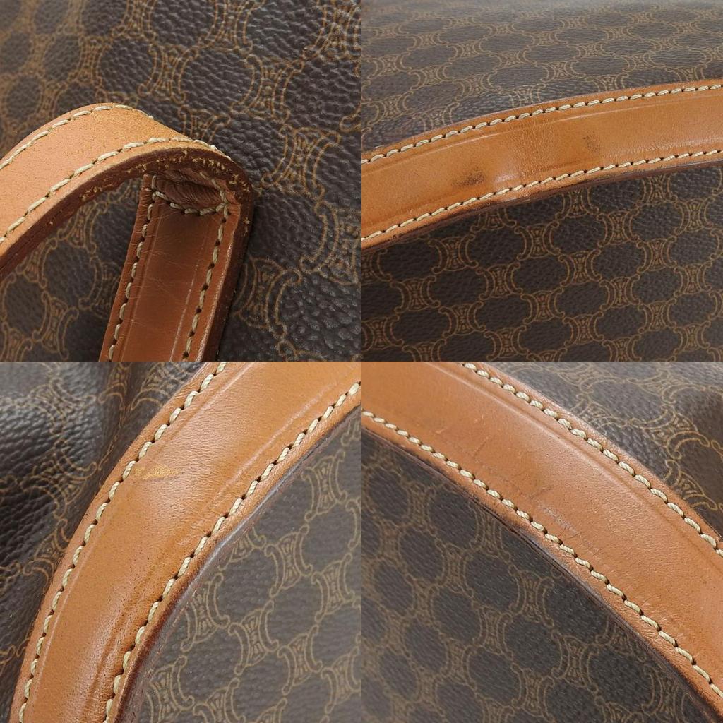 Used CELINE Tote Bag Macadam leather/PVC Brown Shoulder