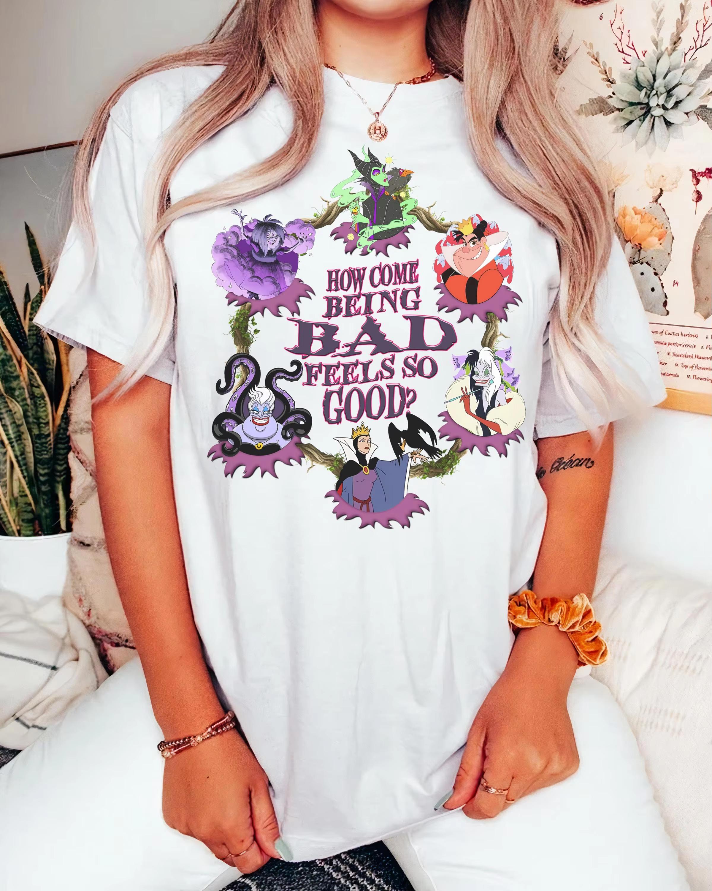 

Villains Does It Feel So Good To Be A Naughty Kid Tshirt Ursula Cruella Unisexficent Tshirt Disneyland Family Shirt S