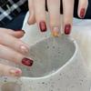 Crimson Light: Vibrant Cool Red Cat Eye Nail Stickers – High-End Feel, Purely Handmade