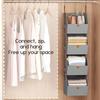 4 Tier Hanging Closet Organizer Large Capacity Foldable Clothes Organizer Rack Storage Bins Bedroom Organization Bag