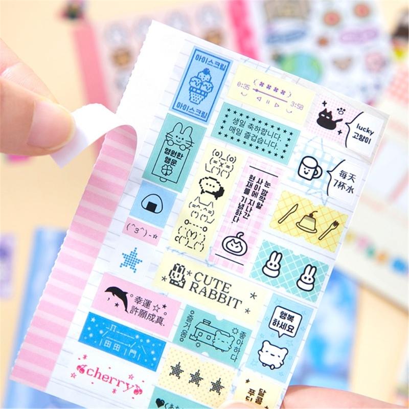 Cartoon Sticker Scrapbooking Sticker Journal Sticker for Water Bottle Notebook Planner Luggage Kids Motivational Sticker