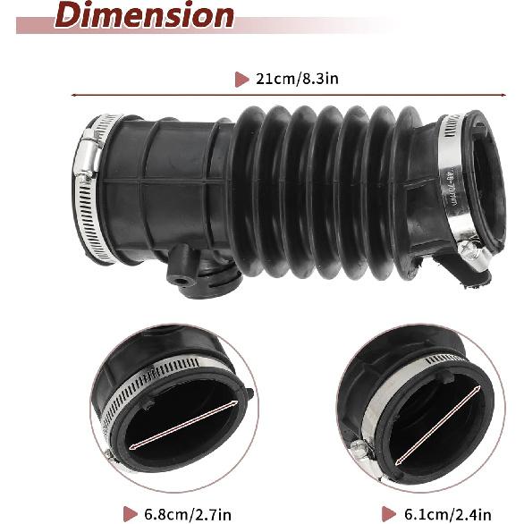 Luftansaugschlauch Rohr mit Schellen für Honda CR-V 1.5L L4 GAS 2017-2022 DOHC Turboaufgeladen Ansaugrohr Nr. 172265PAA00/17226-5PA-A00/696-000