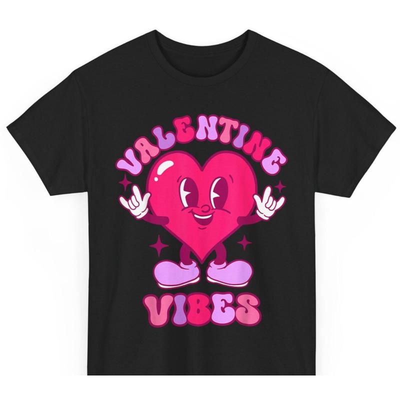 VALENTINE VIBES Groovy Valentines Day Shirt For Girl Women T Shirt S разноцветный