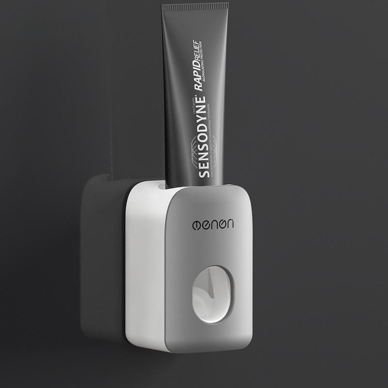 Creative Automatic Toothpaste Squeezing Wall Mounted Non Perforated Bathroom Shelf