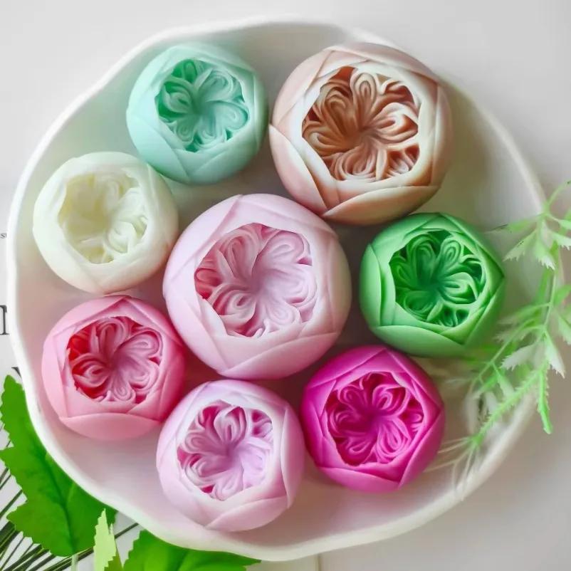Austin Flower Rose Candle Silicone Mold DIY Flowers Candle Handmade Soap Crafts Gypsum Resin Decorative Items and Wedding Gifts