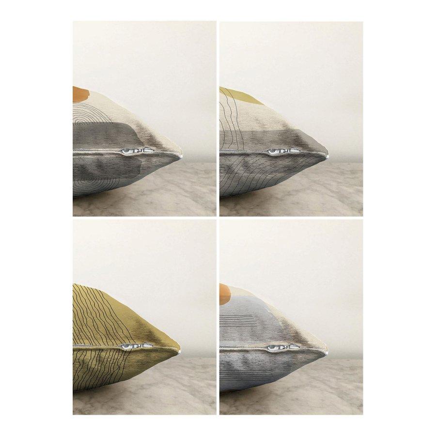 4 Pieces Double Sided Digital Printed Cushion Cover Set