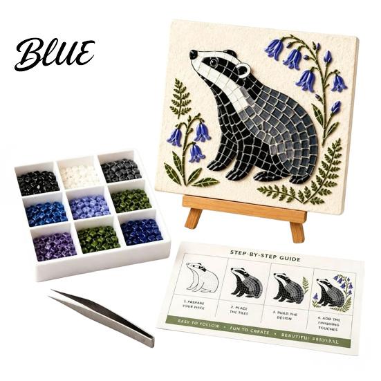 Handmade Home Decor Projects Garden Woodland Mosaic Art Kit DIY Animal Tile Craft Artistic Gift Ideas Beginner Friendly Crafting Project for Adults,