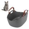 Portable Cat Litter Box Super Large Capacity   Proof Handheld Cat Litter Box Basket for Travel