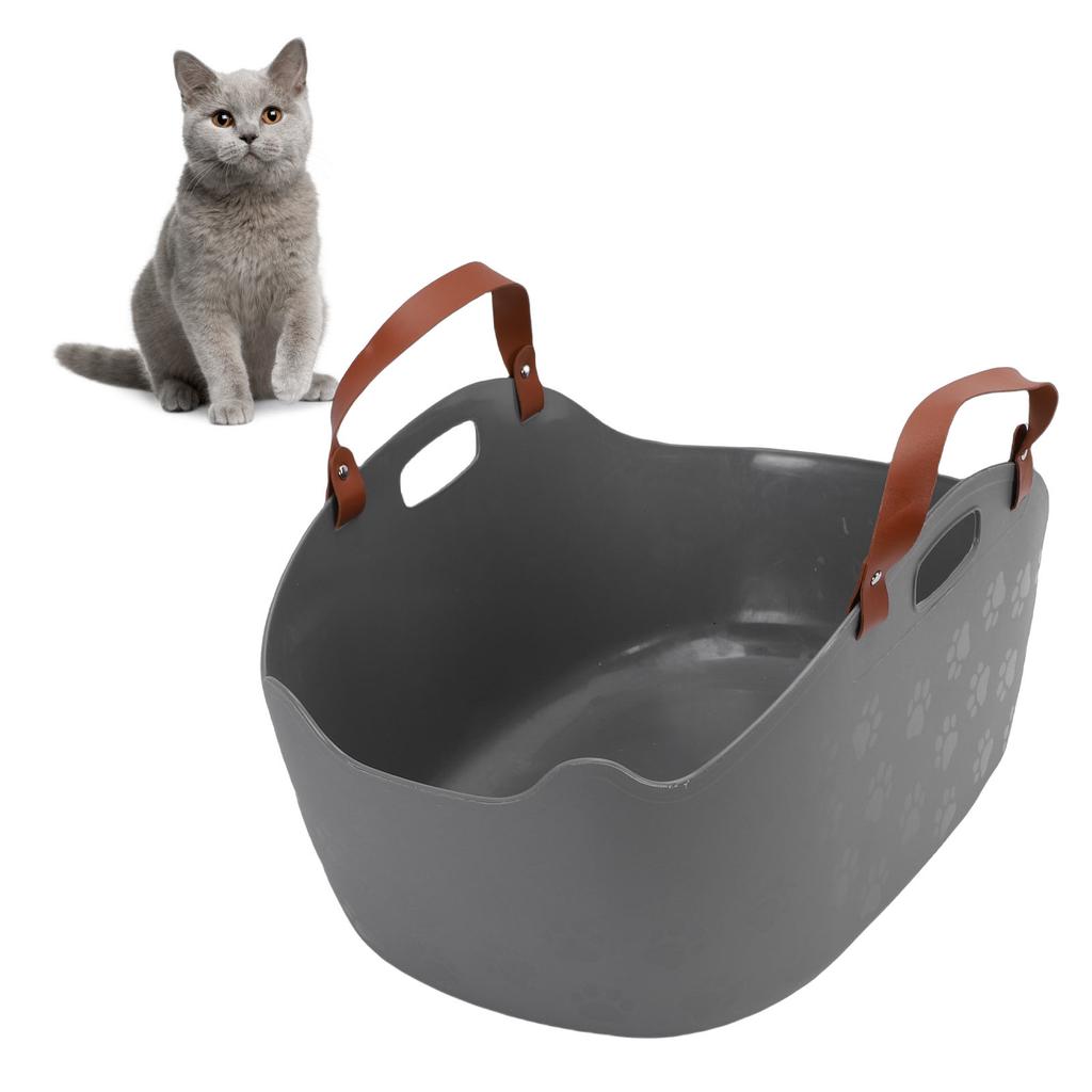 Portable Cat Litter Box Super Large Capacity   Proof Handheld Cat Litter Box Basket for Travel