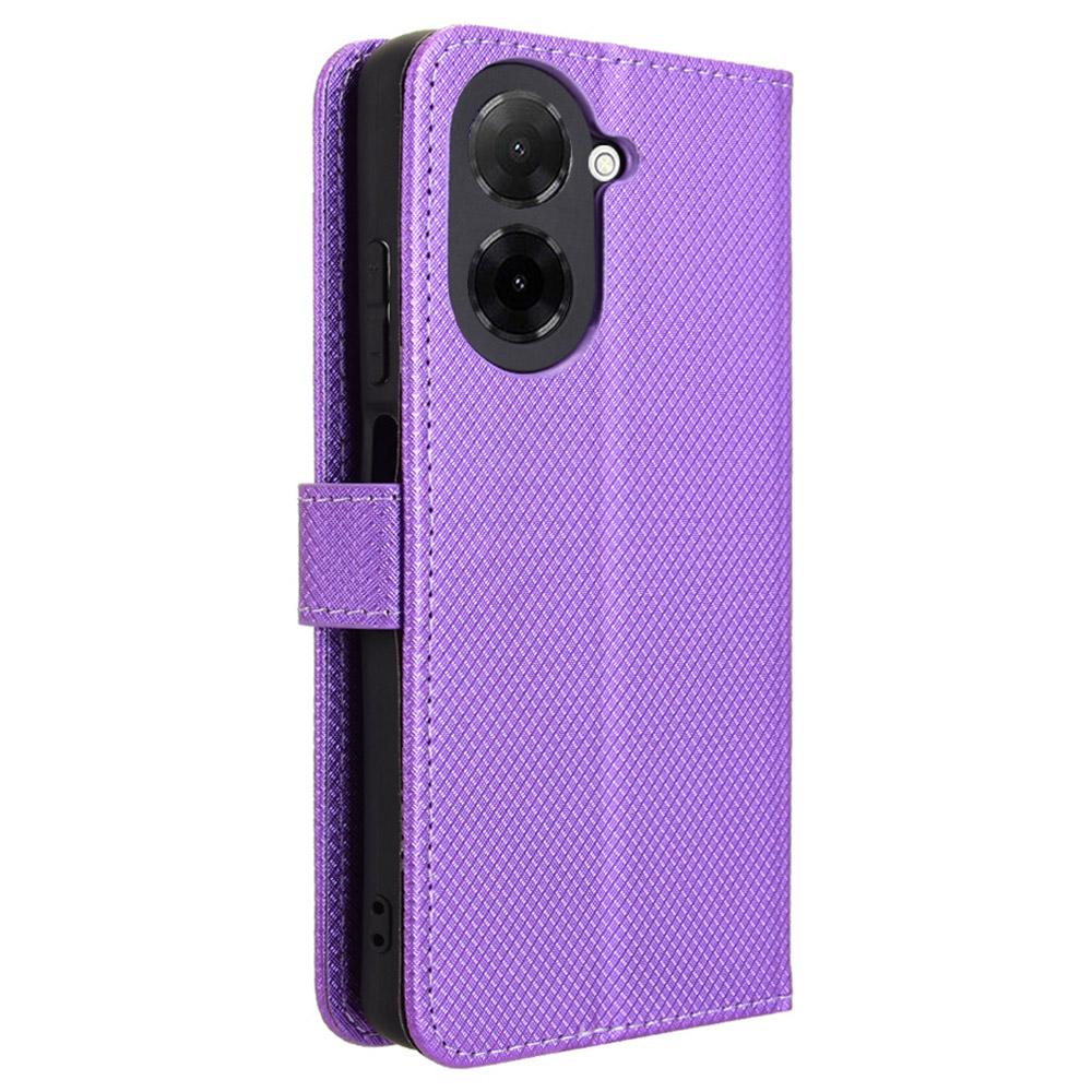 For Xiaomi Redmi A5 4G (171.7mm)/Poco C71 4G Case PU Leather Diamond Texture Wallet Phone Cover
