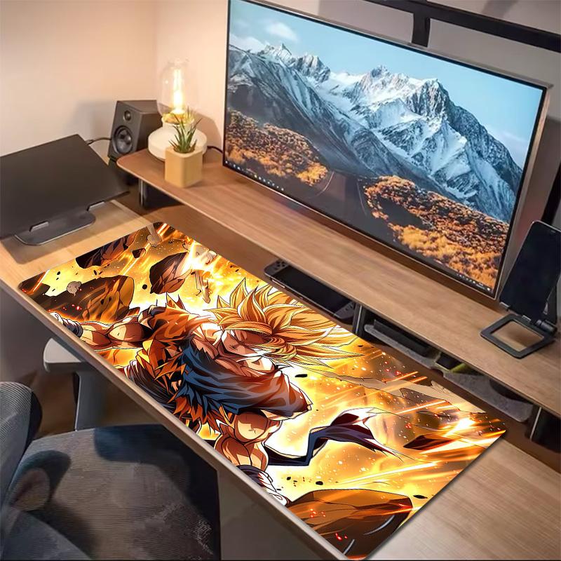 Son Goku Potisk Polštář Protiskluzový Podložka pod Notebook Tablet Velká Podložka pod Myš XXL Podložka Mini PC Herní Podložka S Uzamykatelným okrajem