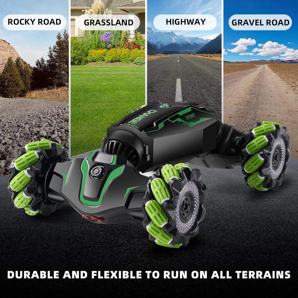 Gesture Sensing RC Stunt Car with Light & Music & Spray - Remote Control Cars for Boys 8-12 Toys, Best Birthday Gift for Kids 6 7 8 9 10 11 12+ Years